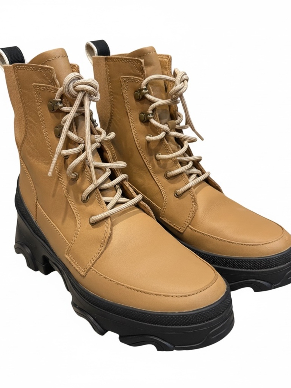 Sorel Tan Lace-Up Platform Women’s Boots